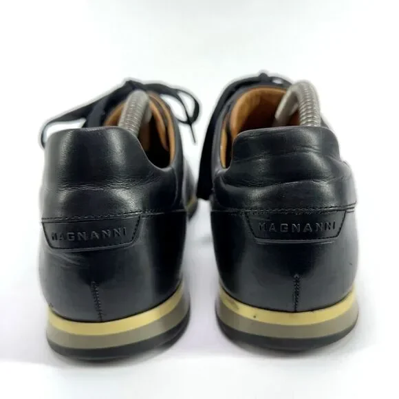 Magnanni Pueblo 14804 Men's Sz M Black Leather Casual Sneakers